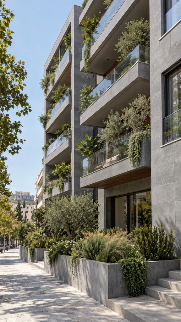Vegetación en un espacio urbano